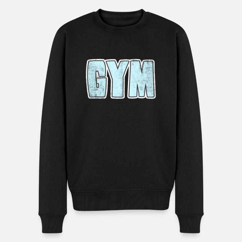 Gym Fitnessstudio - Männer Premium Bio Pullover - Schwarz