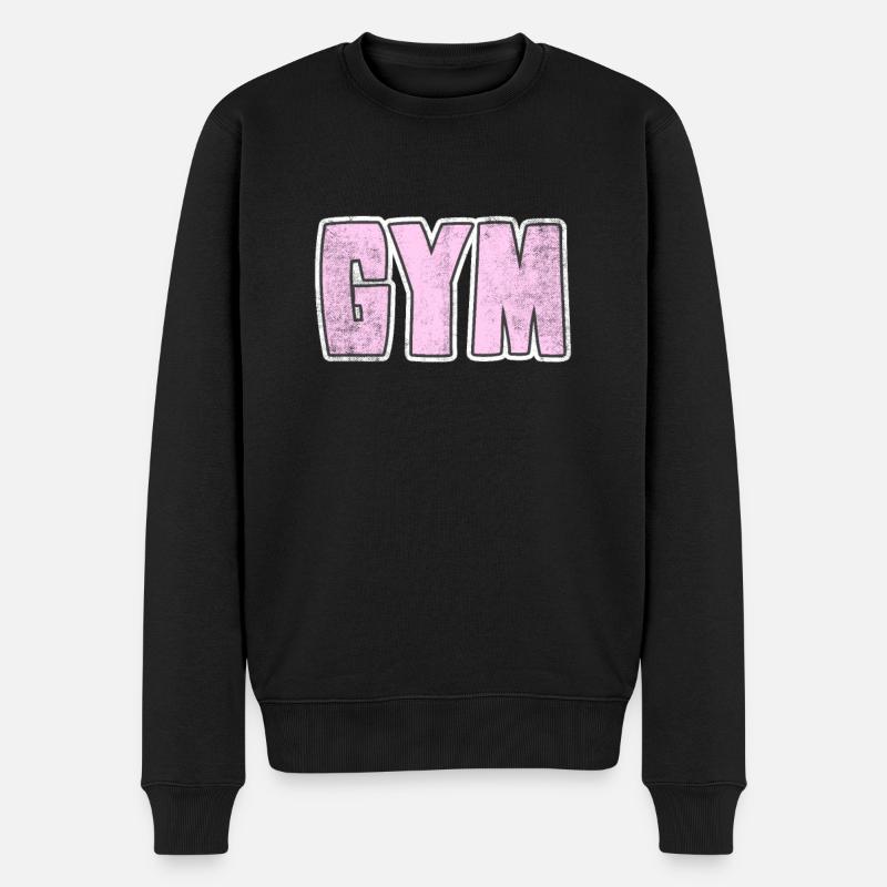 Gym Fitnessstudio - Männer Premium Bio Pullover - Schwarz