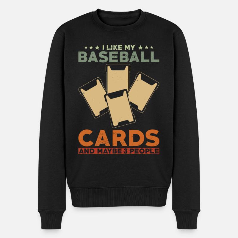 Baseball Sammelkarten Sammler - Männer Premium Bio Pullover - Schwarz