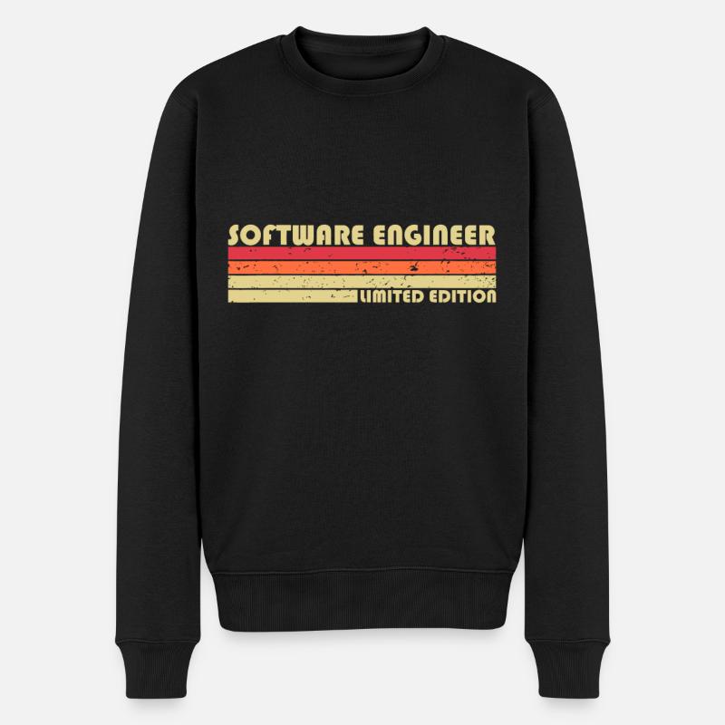SOFTWARE-INGENIEUR Lustige Berufsbezeichnung Beruf - Männer Premium Bio Pullover - Schwarz