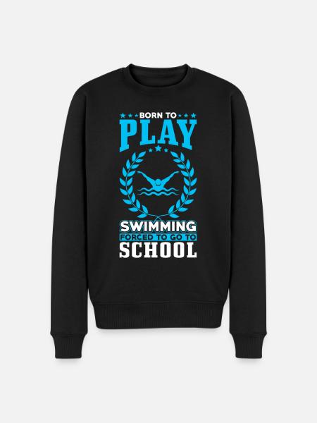 Born to play swimming - Men's Premium Organic Jumper - black