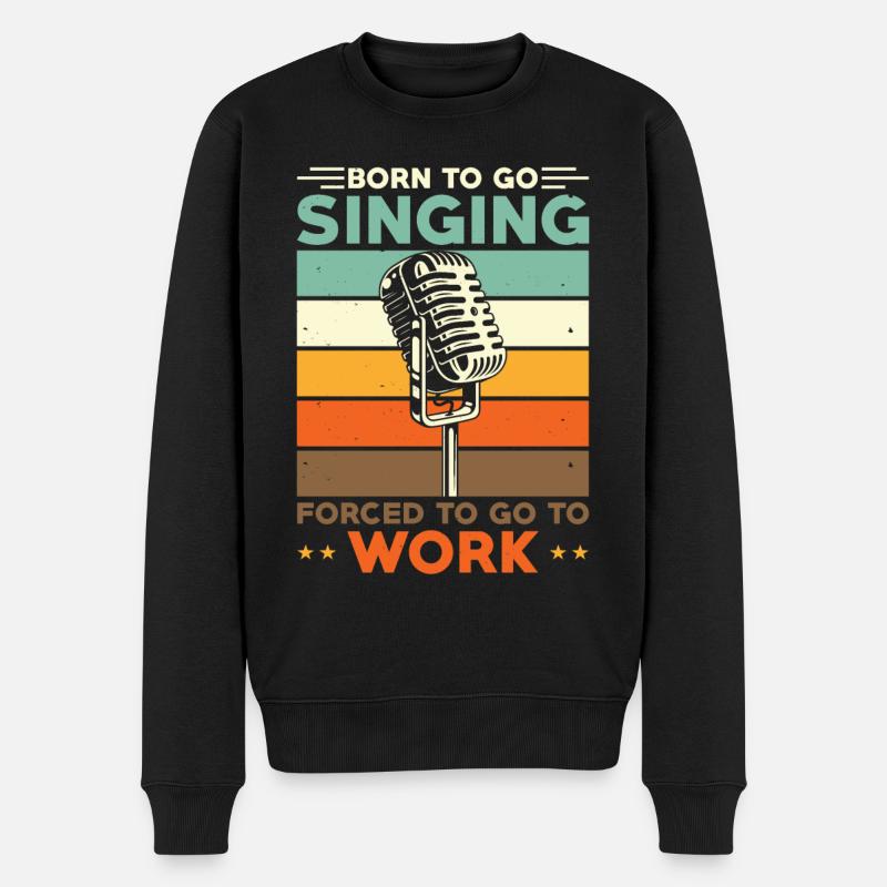 Chanteur né pour aller chanter - Pull Premium bio Homme - noir
