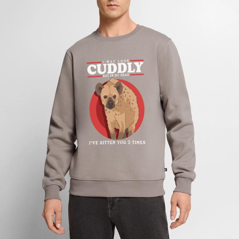 Hyäne Hyänen Tüpfelhyäne Geschenk Männer Premium Bio Pullover