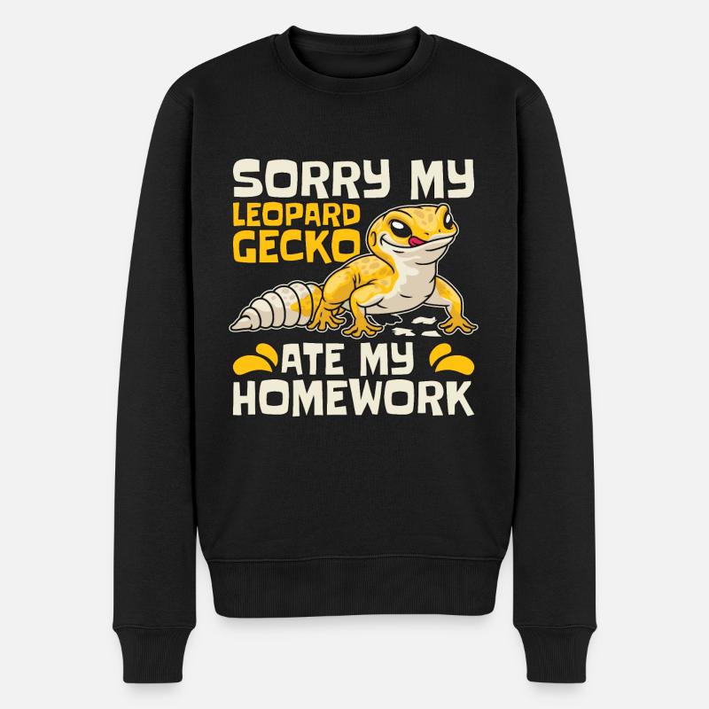 Leopard Gecko Sorry My Leopard Gecko Lizard Lover - Männer Premium Bio Pullover - Schwarz