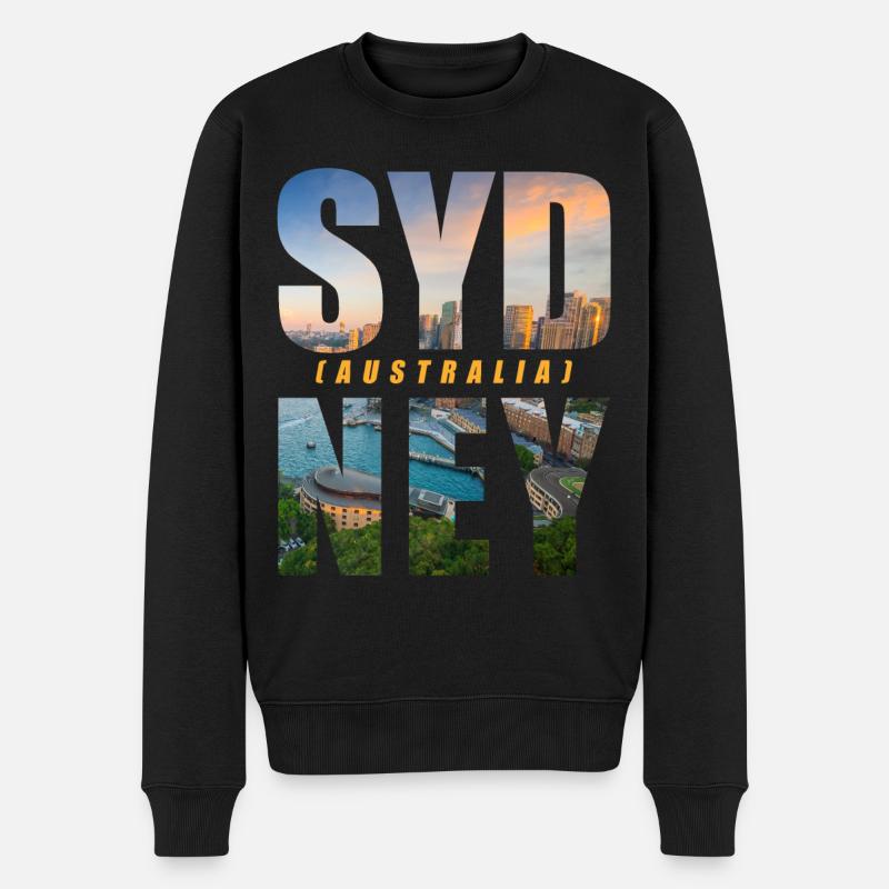 Sydney Australien Souvenir - Männer Premium Bio Pullover - Schwarz