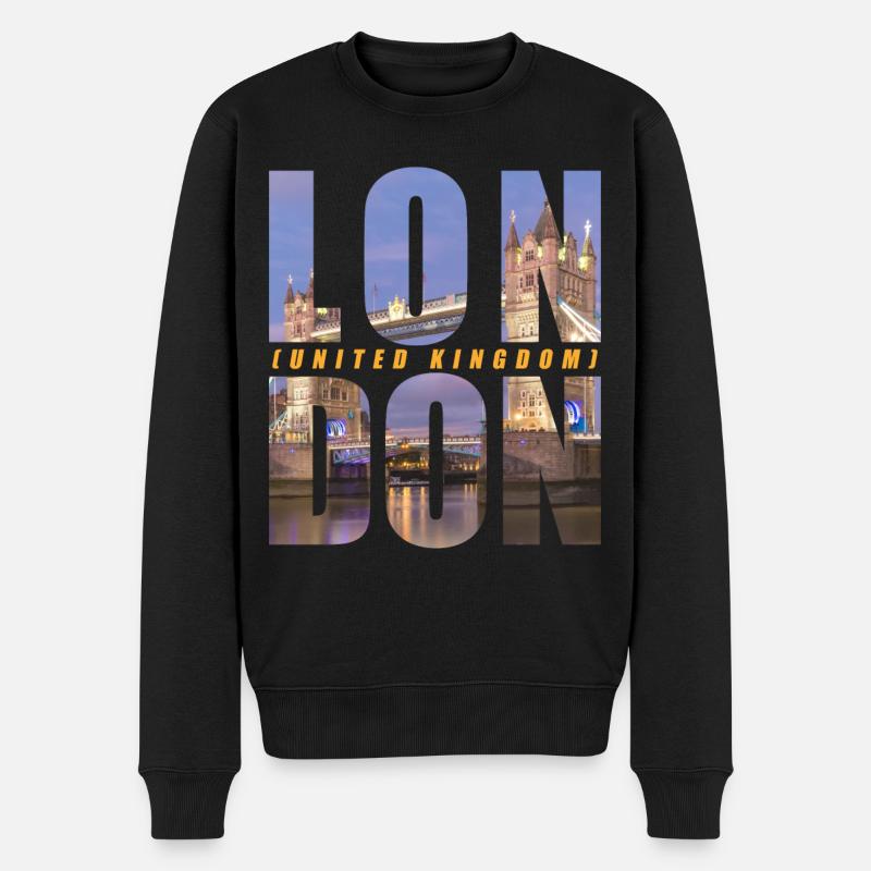 Londres Angleterre Souvenir - Pull Premium bio Homme - noir
