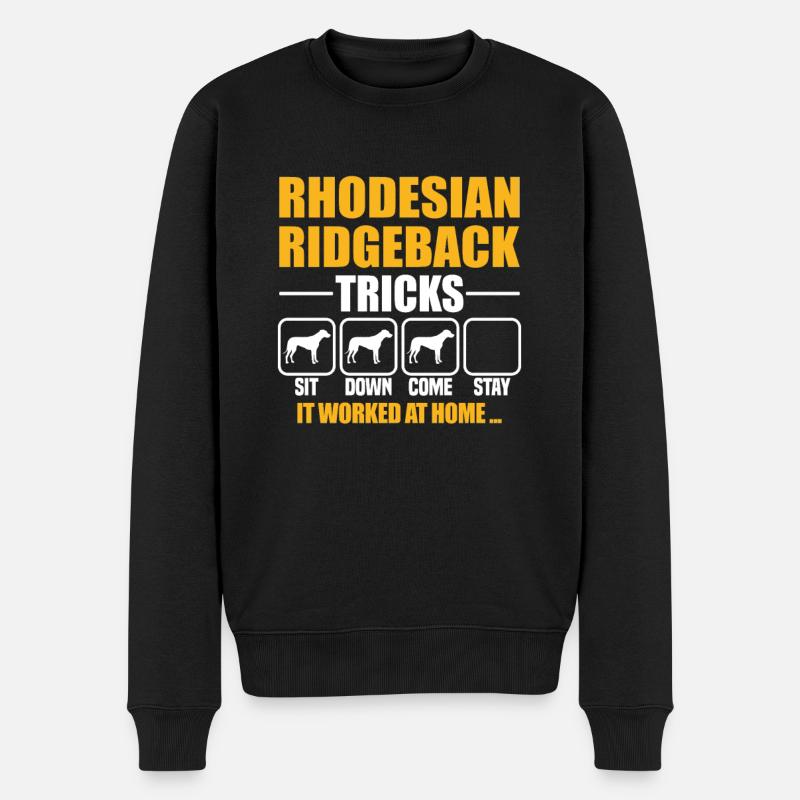Rhodesian Ridgeback Tricks - Men's Premium Organic Jumper - black