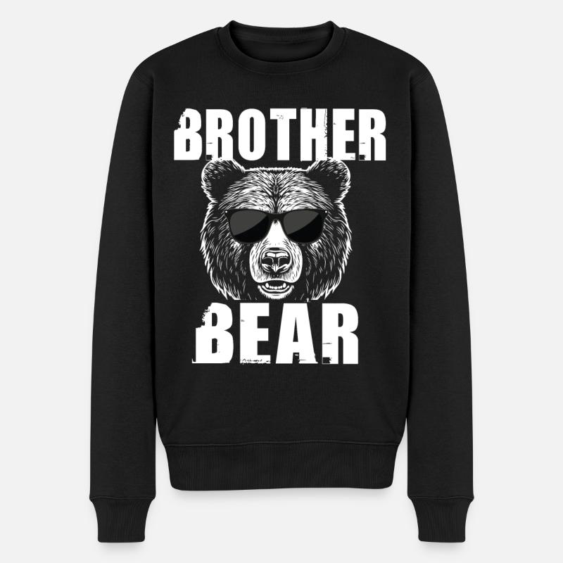 Brother Bear - Männer Premium Bio Pullover - Schwarz