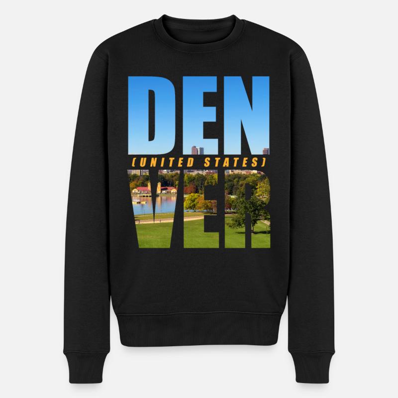 Denver États-Unis Souvenir - Pull Premium bio Homme - noir