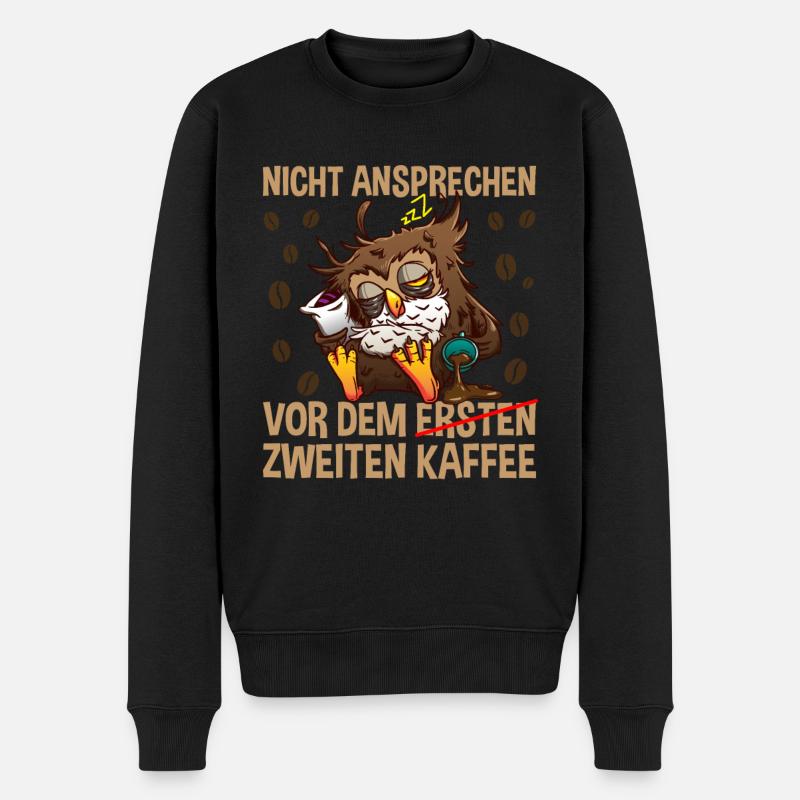 Ne répondez pas café - Pull Premium bio Homme - noir