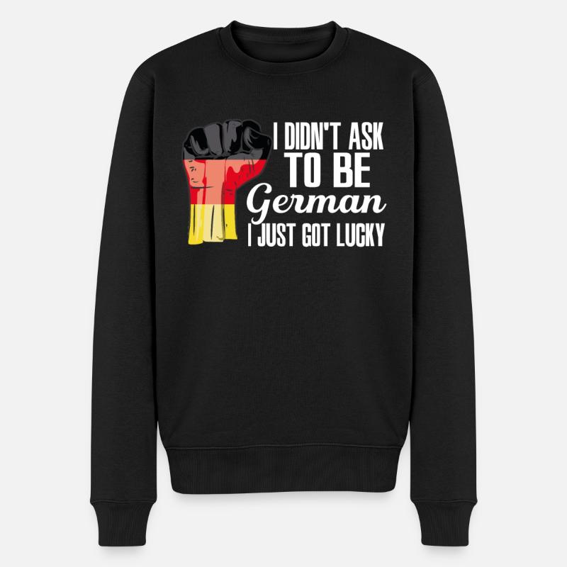 Fierté allemande Drapeau allemand agrandi - Pull Premium bio Homme - noir