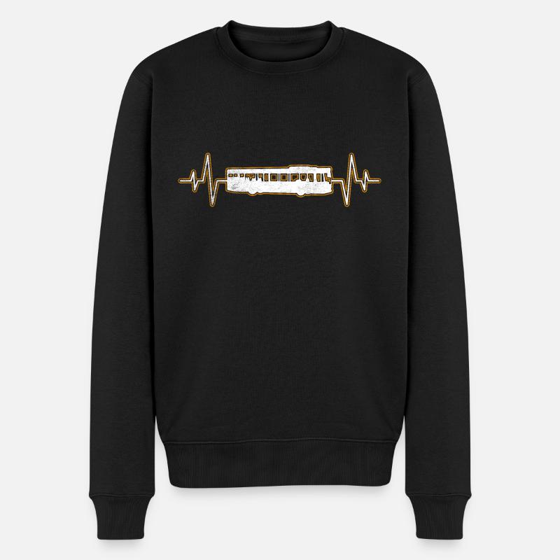 Battement de cœur du bus - Pull Premium bio Homme - noir