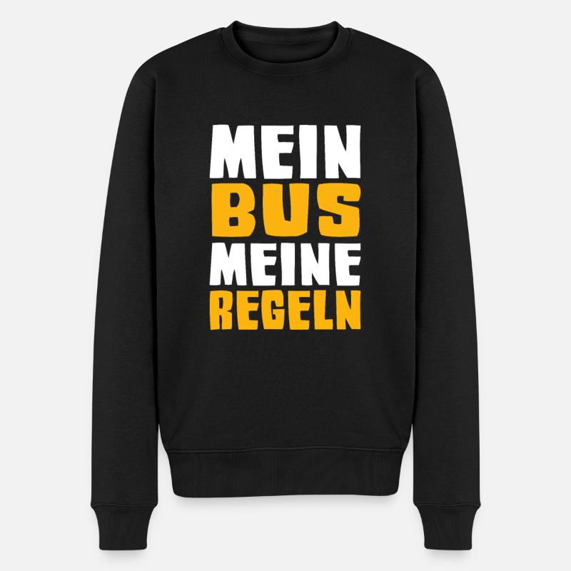 Busfahrer Spruch - Männer Premium Bio Pullover - Schwarz