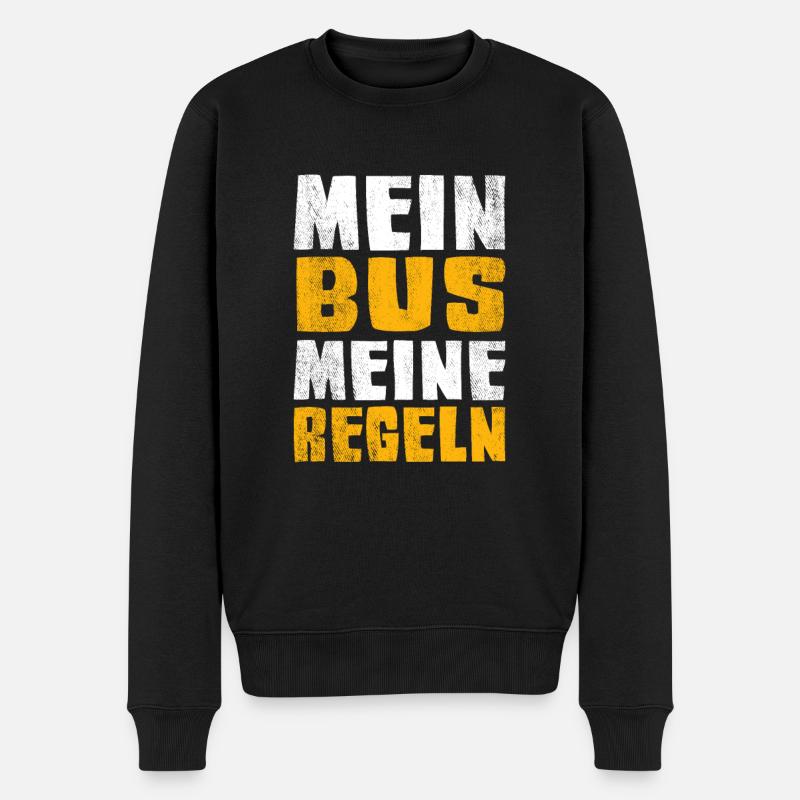 Busfahrer Spruch - Männer Premium Bio Pullover - Schwarz