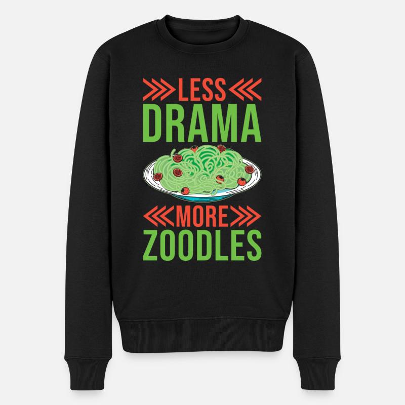 Zoodles Zucchini Pasta Spruch - Männer Premium Bio Pullover - Schwarz