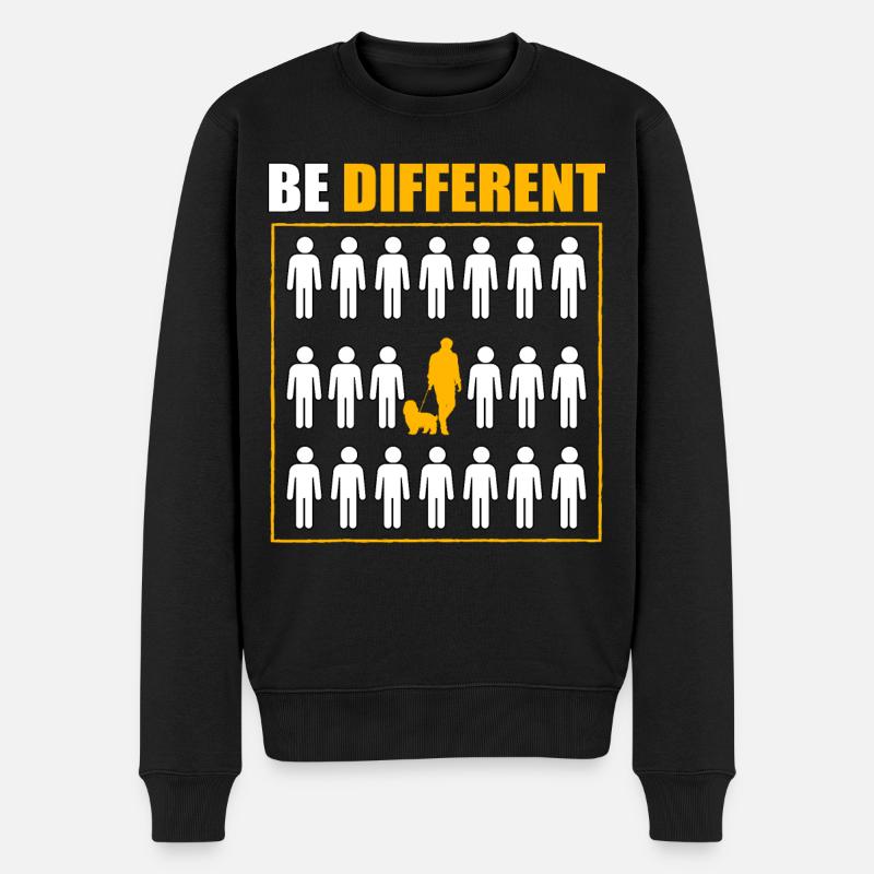 Havaneser Be Different - Männer Premium Bio Pullover - Schwarz