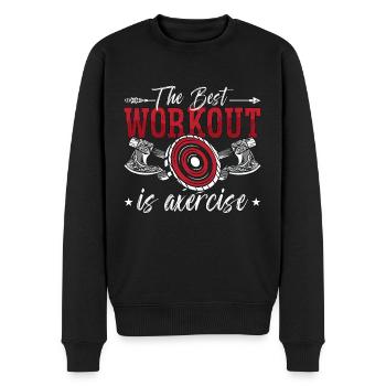 Target Sports The Best Workout Is Shooting Sports - Men's Premium Organic Jumper - black - Front - Nico (187cm)
