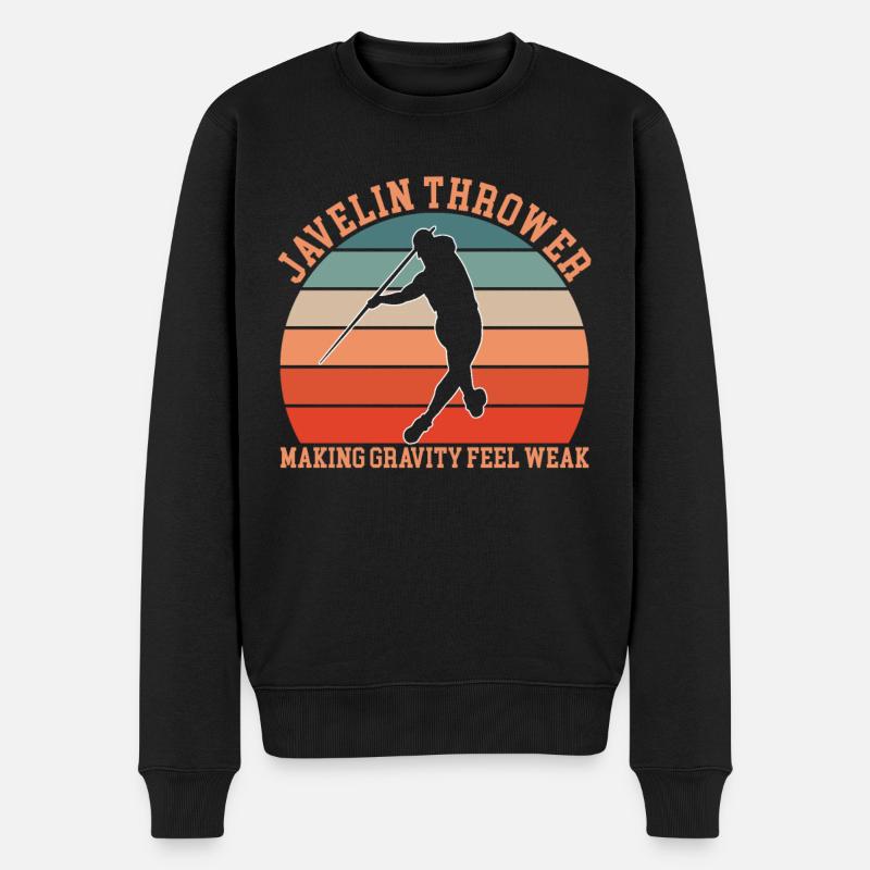 Speerwerfen - Männer Premium Bio Pullover - Schwarz