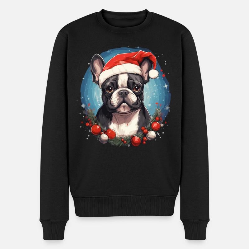 Bouledogue français de Noël - Pull Premium bio Homme - noir