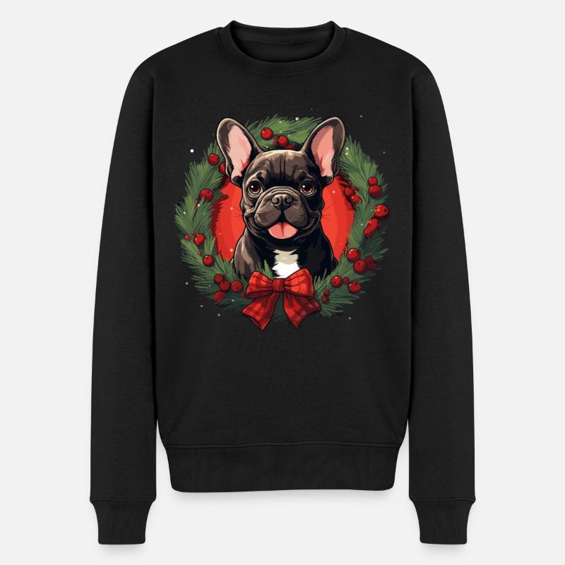 Bouledogue français de Noël - Pull Premium bio Homme - noir