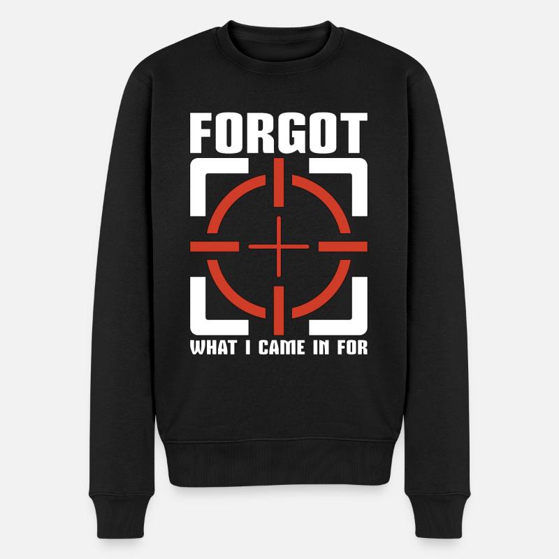 Target Sports Forgot What I Came In For Dartboard - Männer Premium Bio Pullover - Schwarz