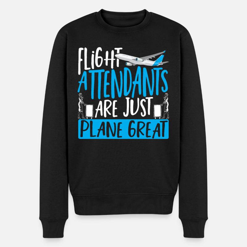 Les agents de bord sont tout simplement d’excellents voyageurs - Pull Premium bio Homme - noir