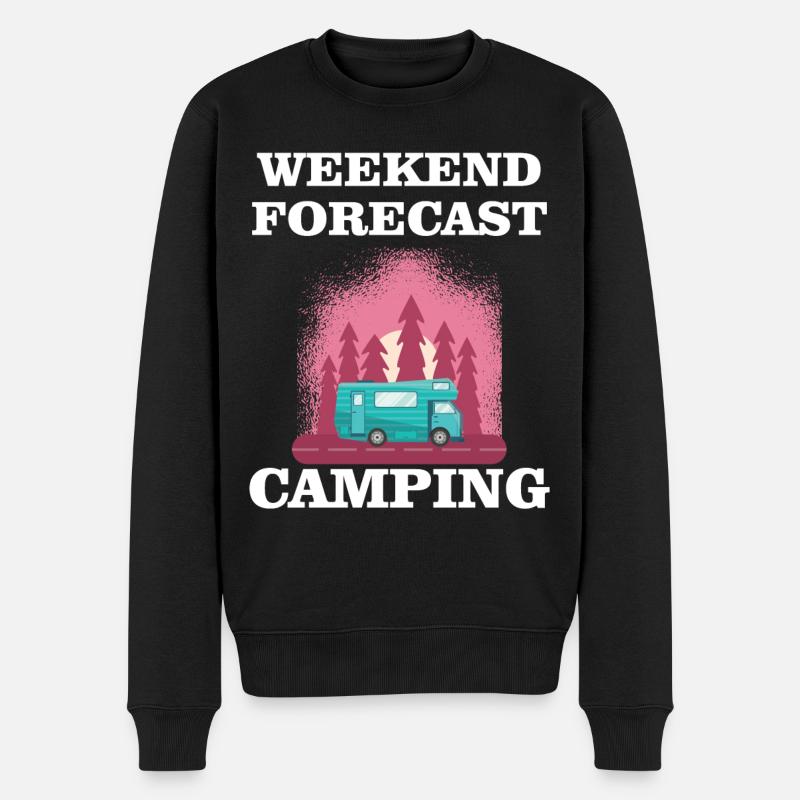 Weekend Forecast - Camping - Men's Premium Organic Jumper - black