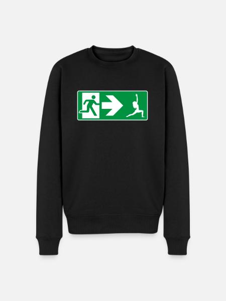 Emergency Exit Yoga Yogi - Men's Premium Organic Jumper - black