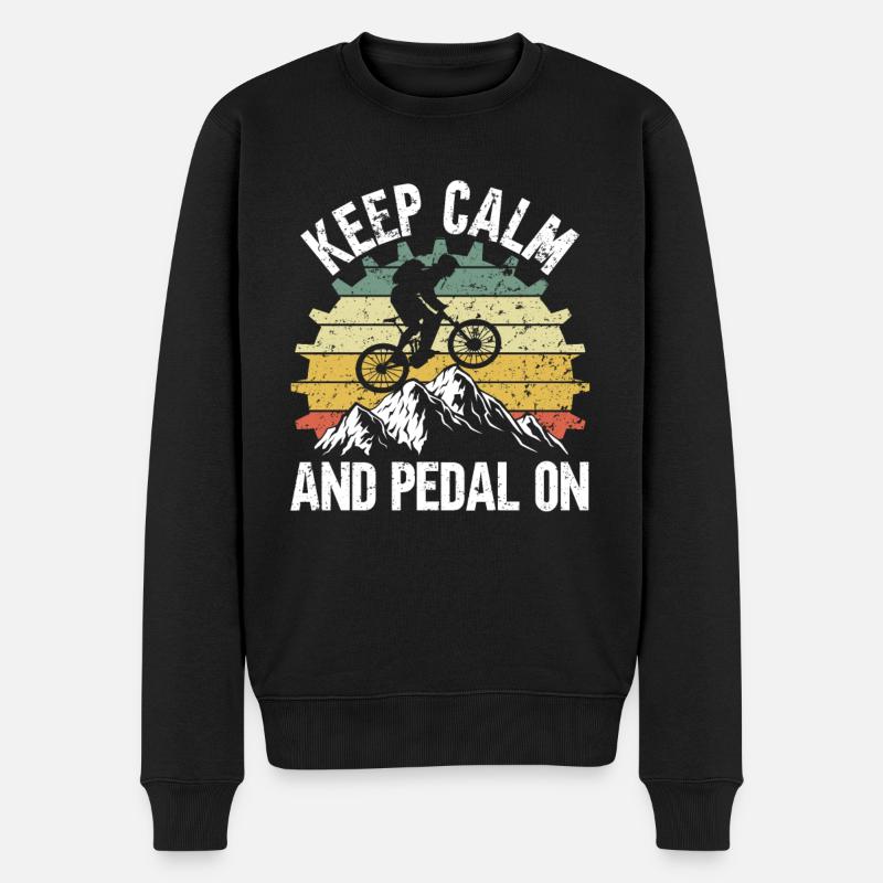 VTT Restez calme - Pull Premium bio Homme - noir