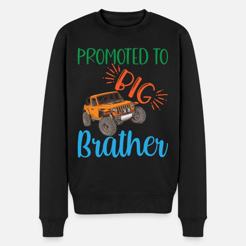 big brother, Befördert zum großen Bruder Geschenk - Männer Premium Bio Pullover - Schwarz