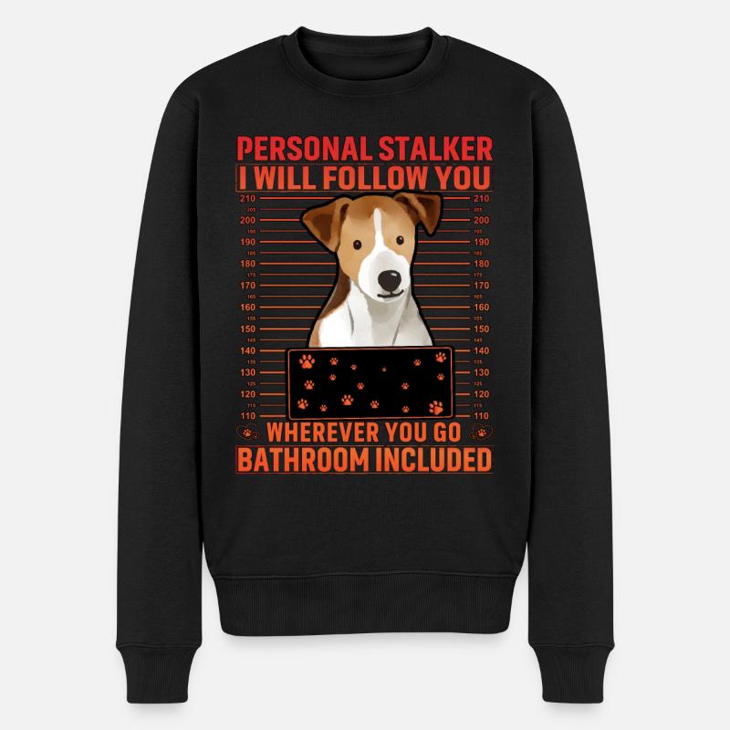 Jack Russell Terrier Lustiger Spruch - Männer Premium Bio Pullover - Schwarz