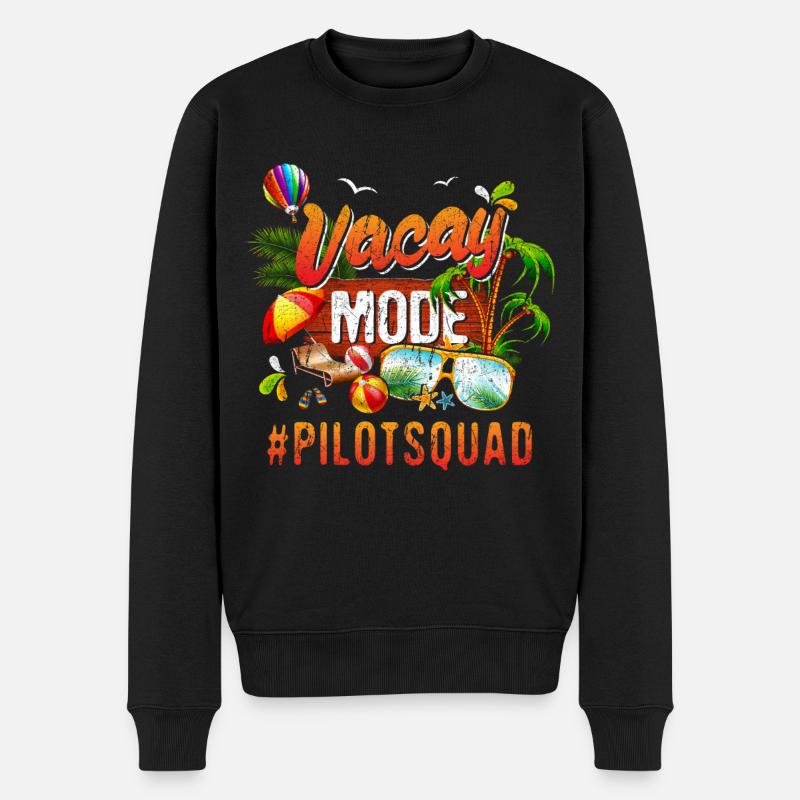 Groupe de vacances pilote #Pilotsquad - Pull Premium bio Homme - noir