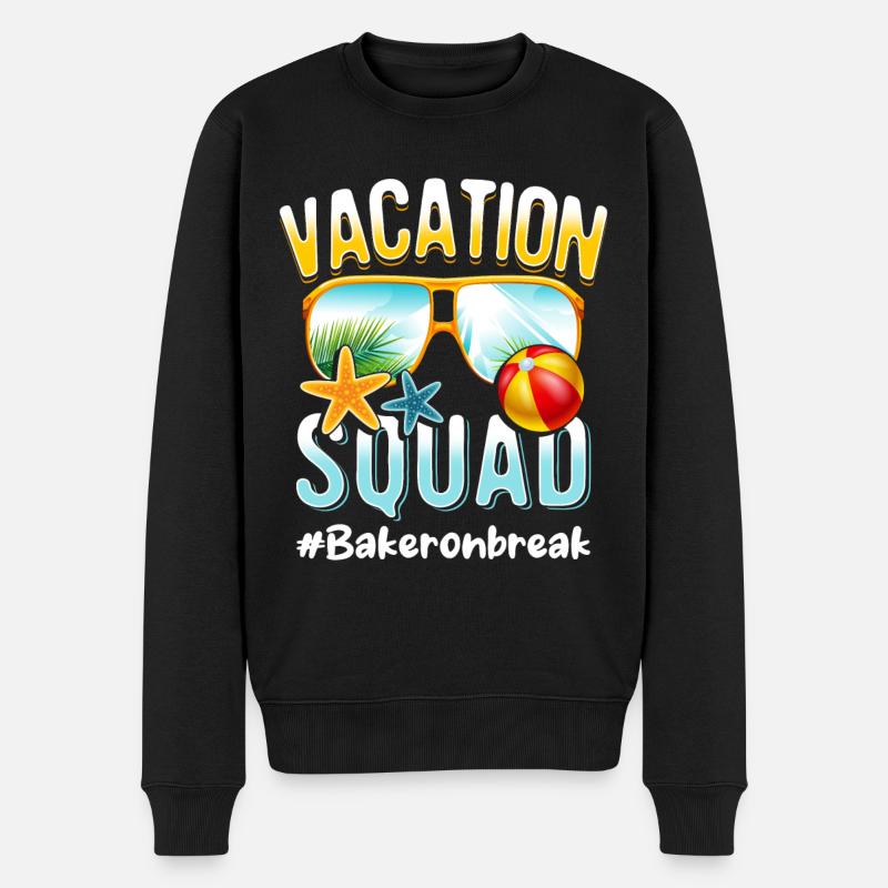 Baker Vacation Squad #Bakeronbreak - Men's Premium Organic Jumper - black