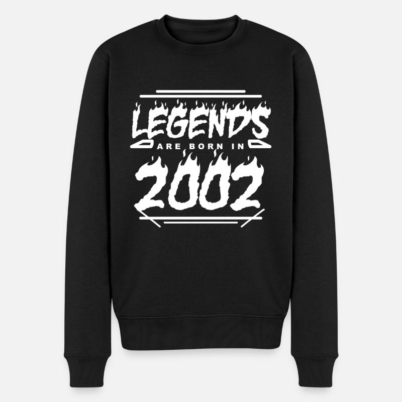 2002 - Jahrgang 2002 - Baujahr 2002 - Männer Premium Bio Pullover - Schwarz