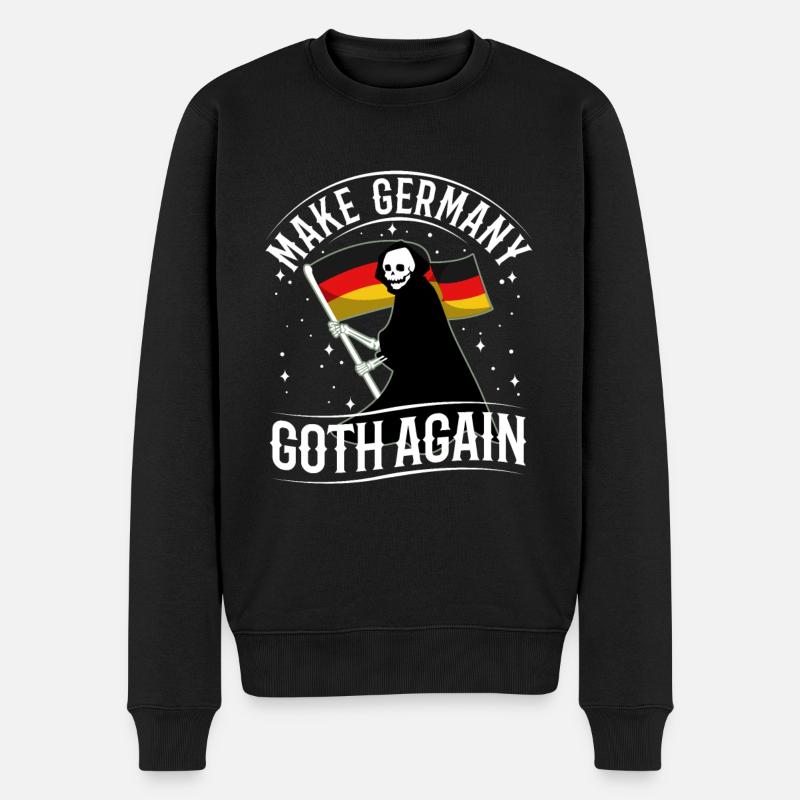Make Germany goth again - Männer Premium Bio Pullover - Schwarz