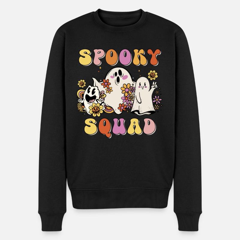 Spooky Squad - Männer Premium Bio Pullover - Schwarz