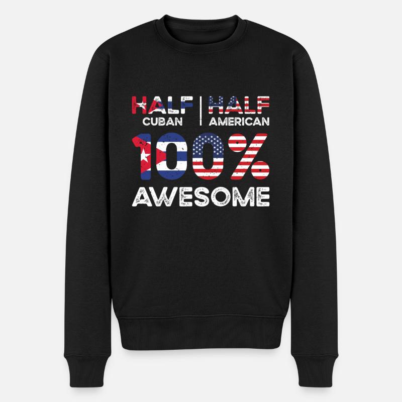 Cuban American Patriot États-Unis - Pull Premium bio Homme - noir