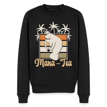 Dugong Mana-Tea Animaux marins Vaches de mer Lamantin - Pull Premium bio Homme - noir - Devant - Nico (187cm)