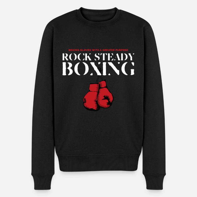 Gants de boxe Rock Steady avec un plus grand objectif - Pull Premium bio Homme - noir