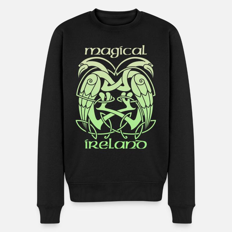Keltisch, Kelten Irischer Knoten, Magical Ireland - Männer Premium Bio Pullover - Schwarz
