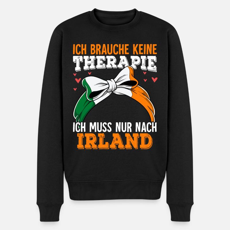 Irland - Männer Premium Bio Pullover - Schwarz