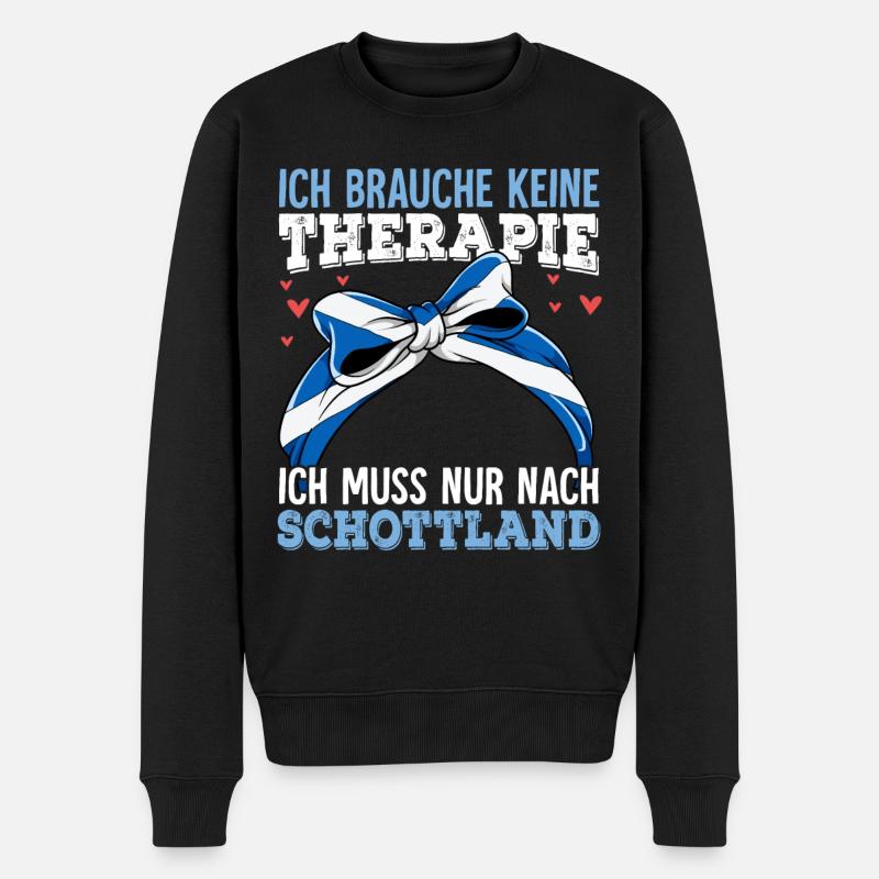 Schottland - Männer Premium Bio Pullover - Schwarz