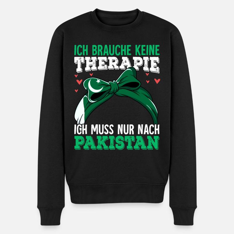 Pakistan - Männer Premium Bio Pullover - Schwarz