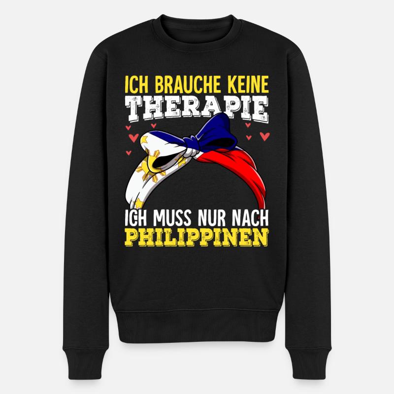 Philippinen - Männer Premium Bio Pullover - Schwarz