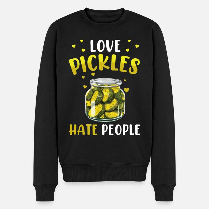 Pickles Lover concombre mariné cadeau - Pull Premium bio Homme - noir