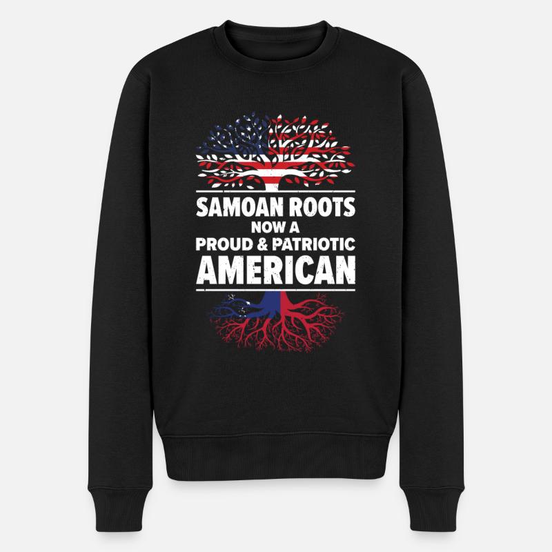 Patriote américain samoan États-Unis - Pull Premium bio Homme - noir