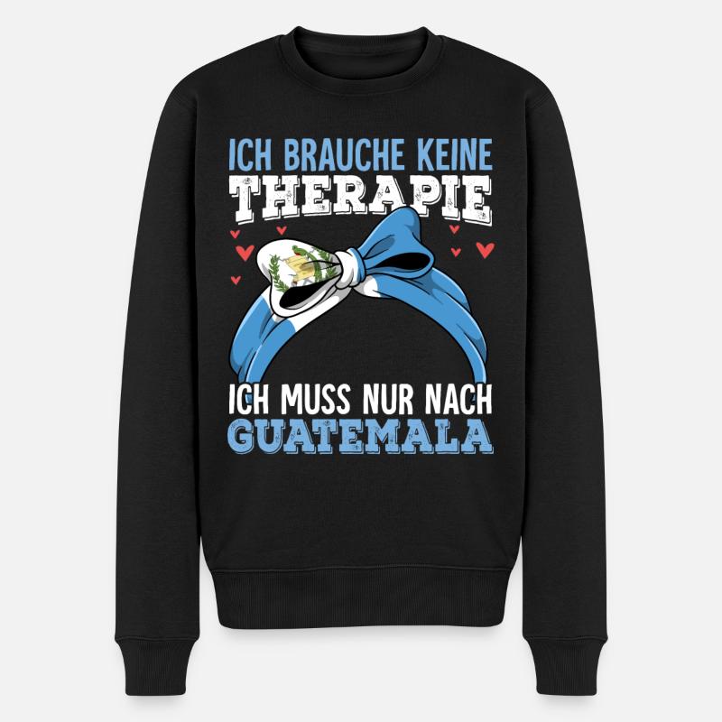 Guatemala - Männer Premium Bio Pullover - Schwarz