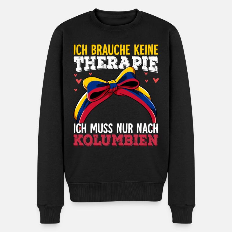 Kolumbien - Männer Premium Bio Pullover - Schwarz