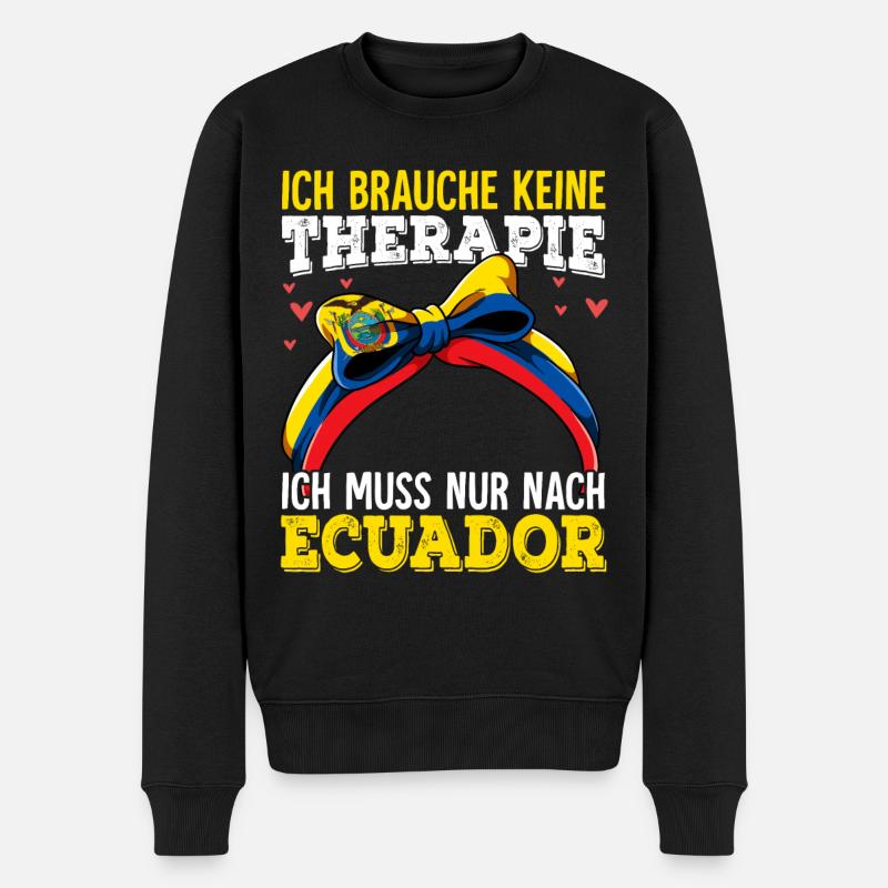 Ecuador - Männer Premium Bio Pullover - Schwarz