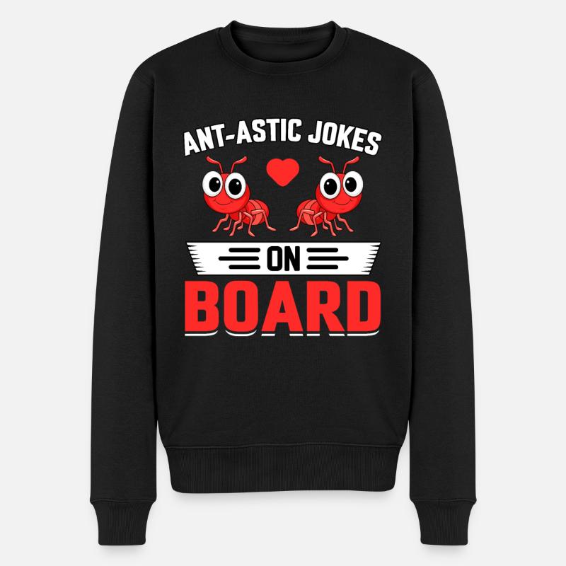 Blagues anti-astiques à bord - Pull Premium bio Homme - noir